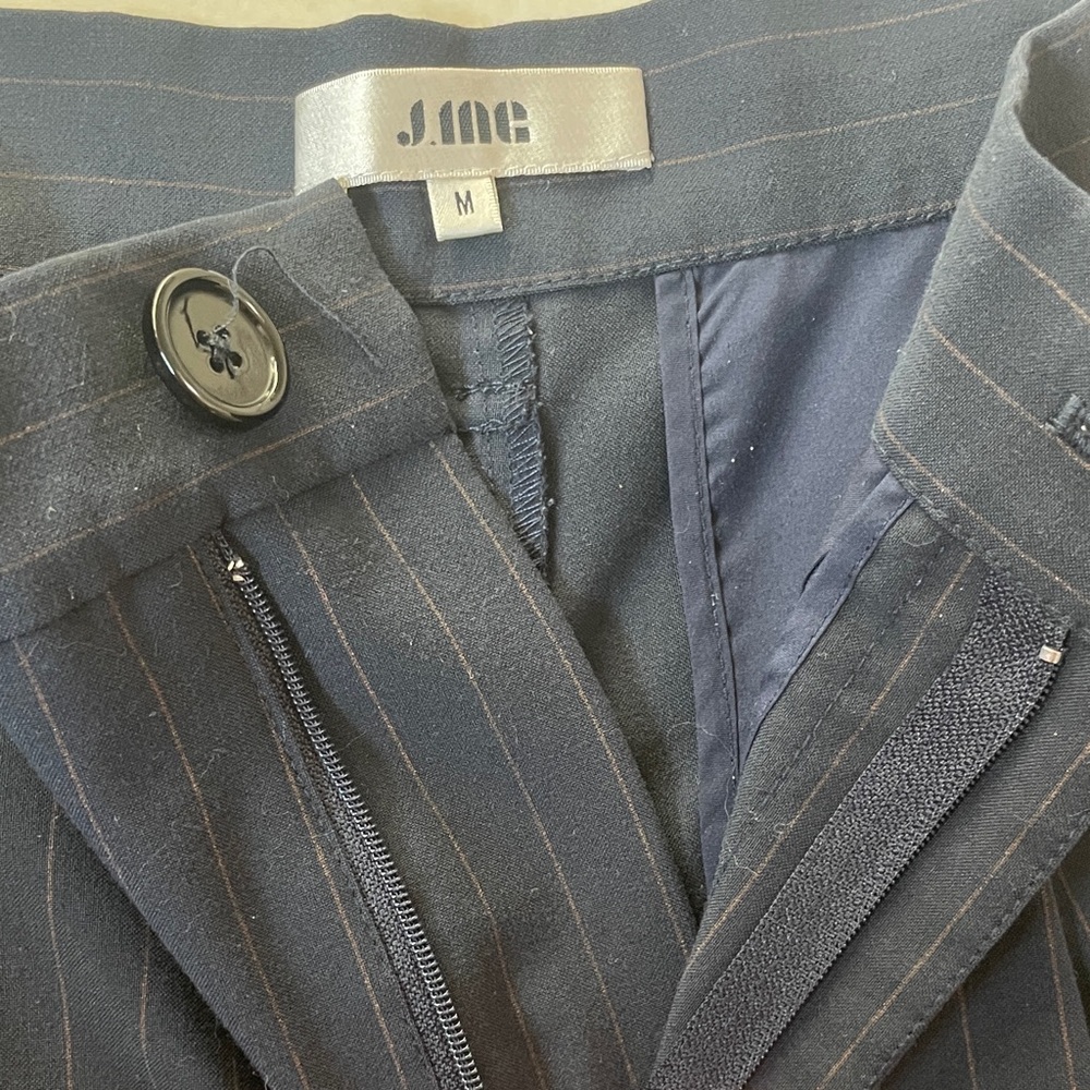 J.ING Navy Pinstripe Dress Trousers - Picture 2 of 6